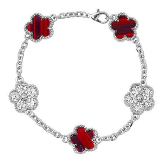 Marble Red Clover Multi Bracelet - HBRS-303