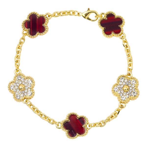 Marble Red Clover Multi Bracelet - HBRS-303