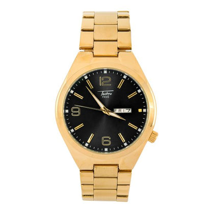 Stainless Steel Round Watch - 10029-MB