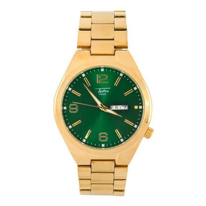 Stainless Steel Round Watch - 10029-MB
