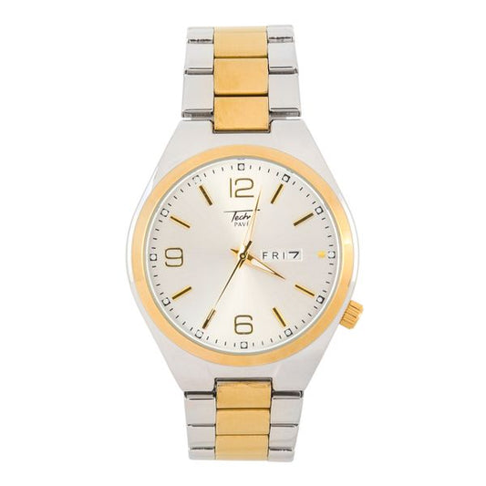 Stainless Steel Round Watch - 10029-MB