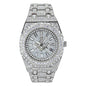 Urban Iced-Out Full Stone Metal Band Watch - 9691D-MB