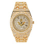 Urban Iced-Out Full Stone Metal Band Watch - 9691D-MB