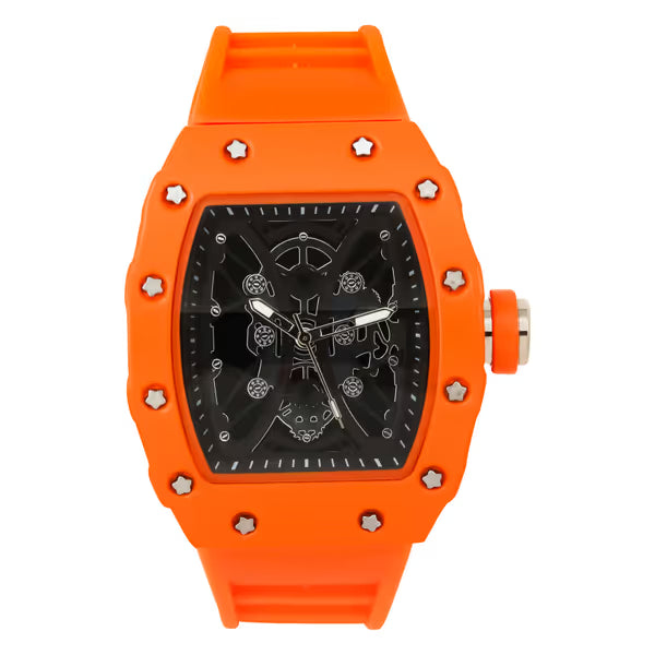 Iced Out 42.5mm Tonneau Watch - 9686-SB