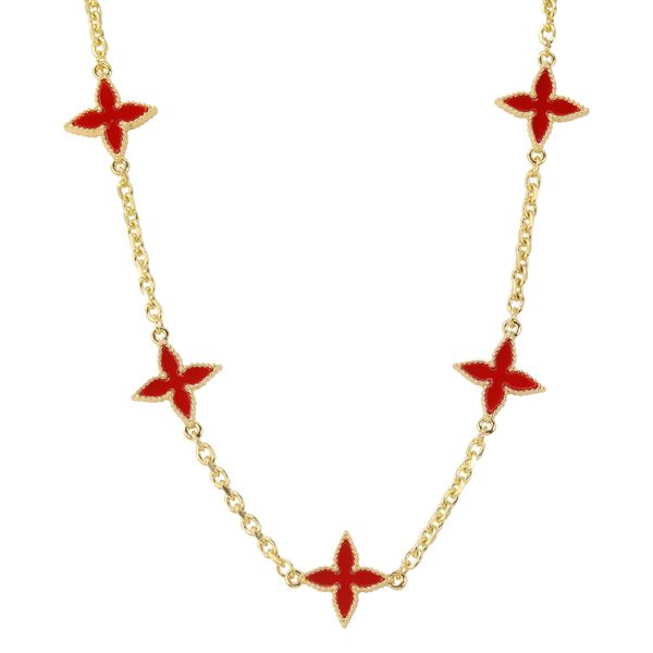 Flower Multi Necklace - MTFL405CH