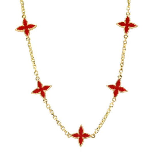 Flower Multi Necklace - MTFL405CH