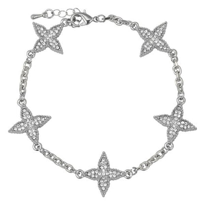 Iced Out Flower Multi Bracelet - MTFL4000B