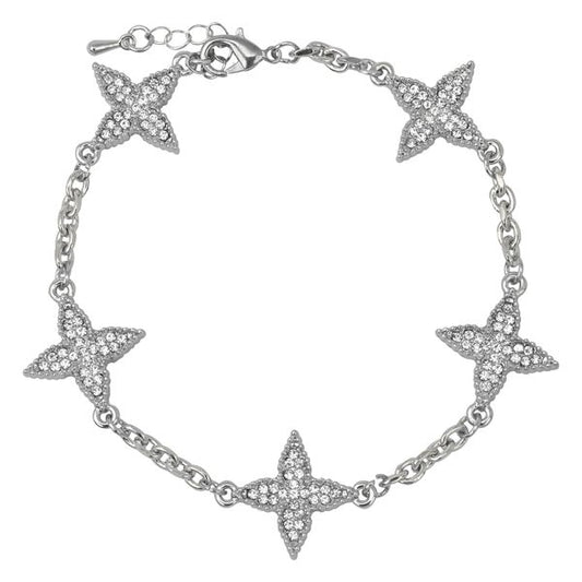 Iced Out Flower Multi Bracelet - MTFL4000B