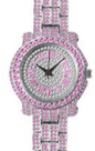 Ladies Iced-Out 35mm Metal Band Watch - 7341L-MB