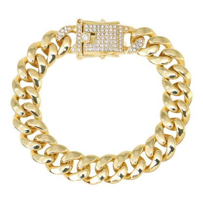 13mm Solid Cuban Bracelet - HCCH-213-B