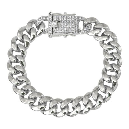 13mm Solid Cuban Bracelet - HCCH-213-B