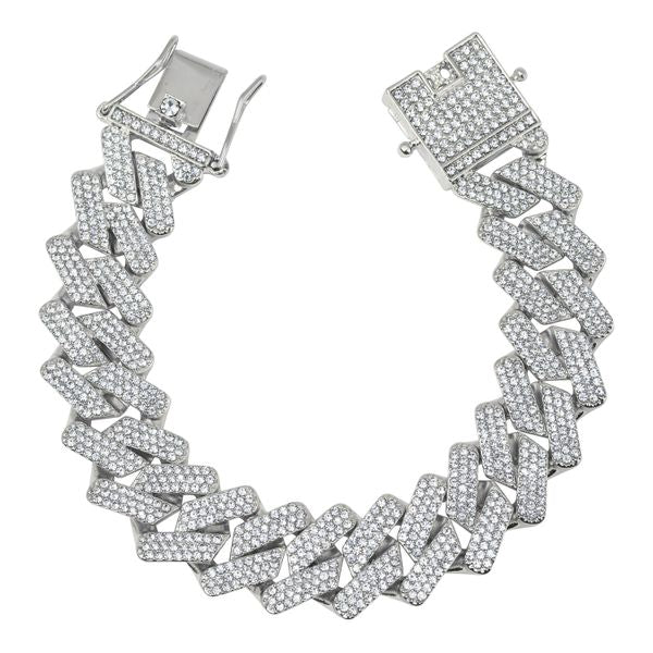 18mm Iced Cuban Bracelet - IOCH-207-B