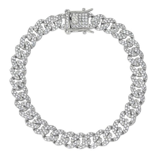 9mm Iced Cuban Bracelet - IOCH-213-B