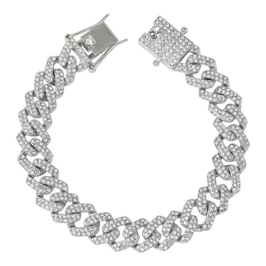 15mm Iced Cuban Bracelet - IOCH-215-B