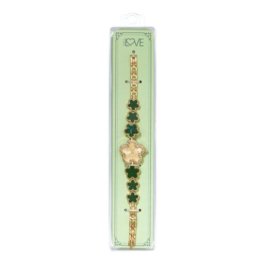 Ladies Clover Metal Band Watches - 5CLWC