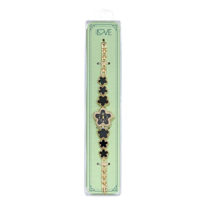 Ladies Clover Metal Band Watches - 5CLWB
