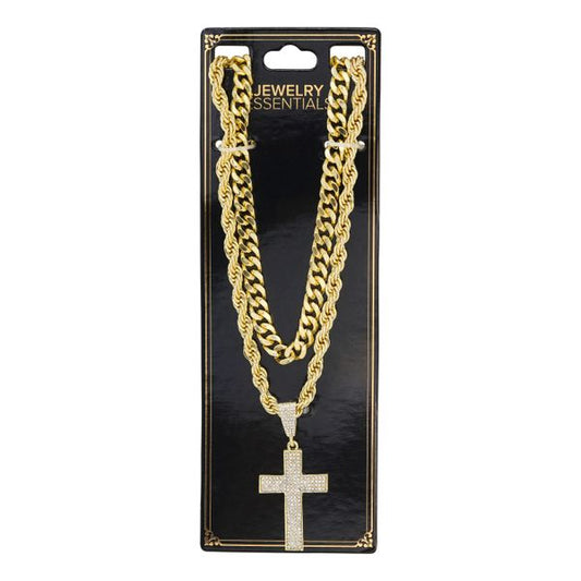 8000 Series Pendant With Rope And Cuban Chain - L23-103