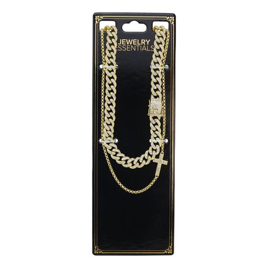 Iced Cuban Chain With Boxed Chain - L27-101