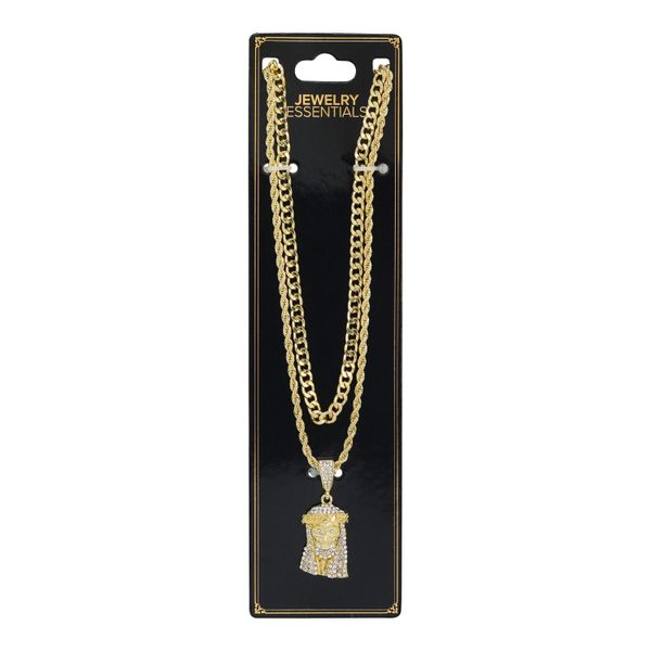 1000 Series Pendant With Rope And Cuban Chain - L22-104