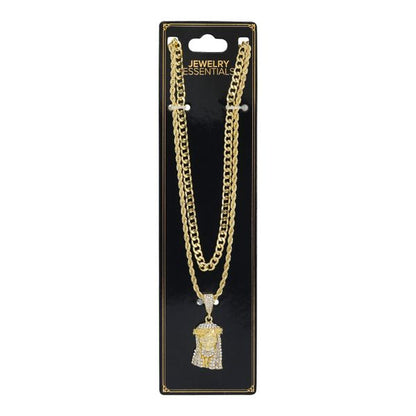 1000 Series Pendant With Rope And Cuban Chain - L22-104