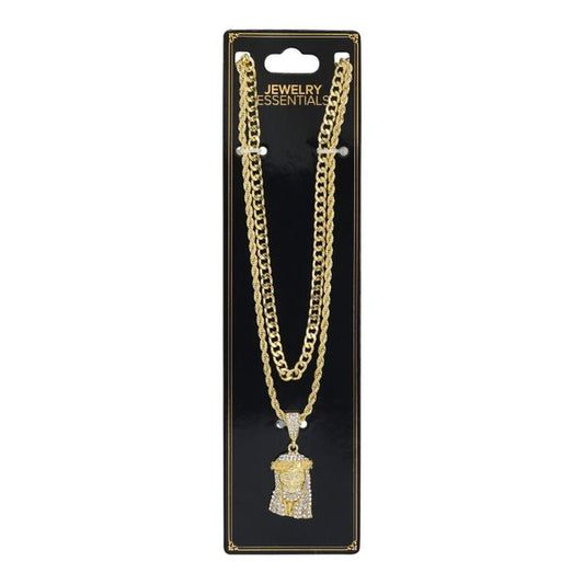 1000 Series Pendant With Rope And Cuban Chain - L22-104