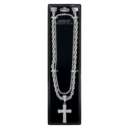 8000 Series Pendant With Tennis And Rope Chain - L30-101