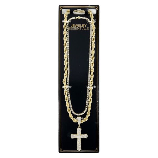 8000 Series Pendant With Tennis And Rope Chain - L30-101