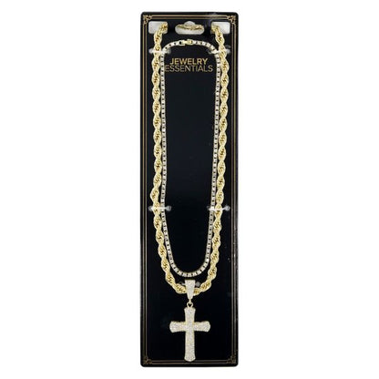 8000 Series Pendant With Tennis And Rope Chain - L30-101