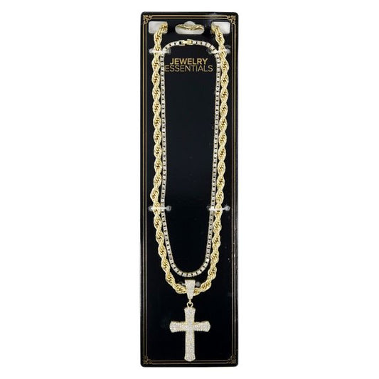 8000 Series Pendant With Tennis And Rope Chain - L30-101