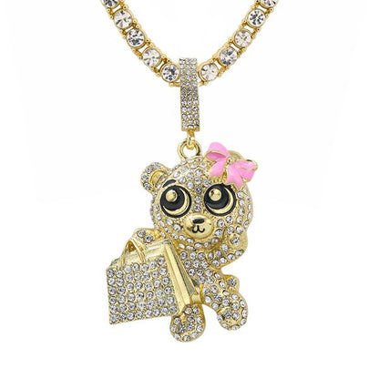 Carded 5K Pendant with Tennis Chain -  101-6