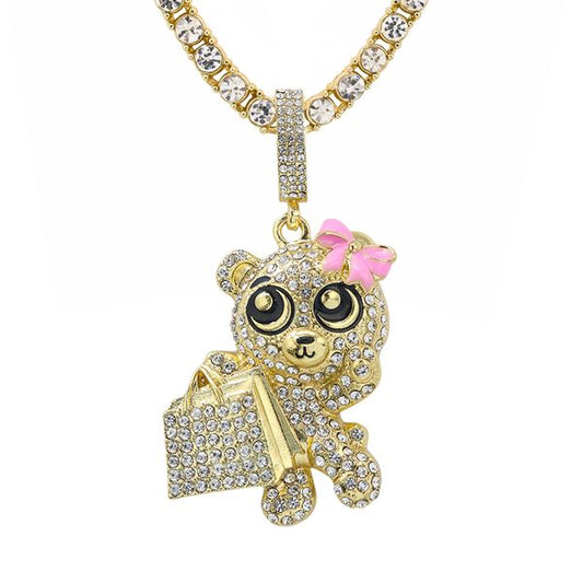 Carded 5K Pendant with Tennis Chain -  101-6