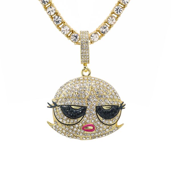 Carded 5K Pendant with Tennis Chain -  101-24