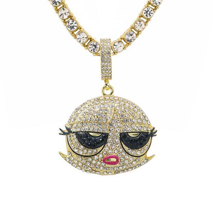 Carded 5K Pendant with Tennis Chain -  101-24