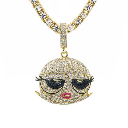 Carded 5K Pendant with Tennis Chain -  101-24