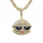 Carded 5K Pendant with Tennis Chain -  101-24