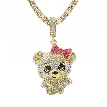 Carded 5K Pendant with Tennis Chain -  101-2