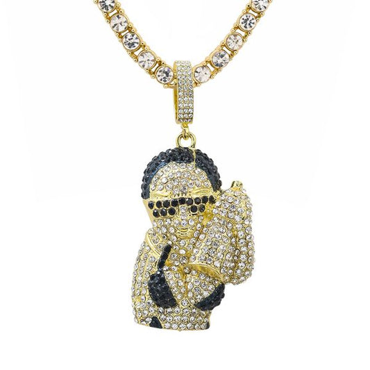 Carded 5K Pendant with Tennis Chain -  101-13