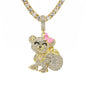 Carded 5K Pendant with Tennis Chain -  101-4