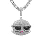 Carded 5K Pendant with Tennis Chain -  101-24