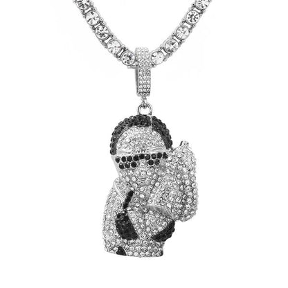 Carded 5K Pendant with Tennis Chain -  101-13
