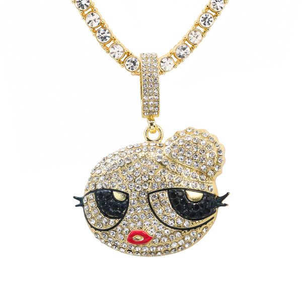 Carded 5K Pendant with Tennis Chain -  101-22