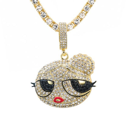 Carded 5K Pendant with Tennis Chain -  101-22
