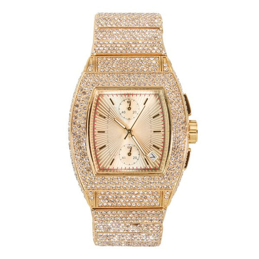 Urban Iced-Out Chandelier Metal Band Watch - 10036-MB