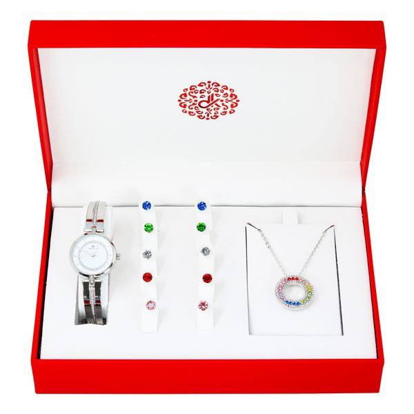 Ladies Metal Band Watch and Jewelry Set - LMMS-9522