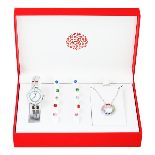 Ladies Metal Band Watch and Jewelry Set - LMMS-9522