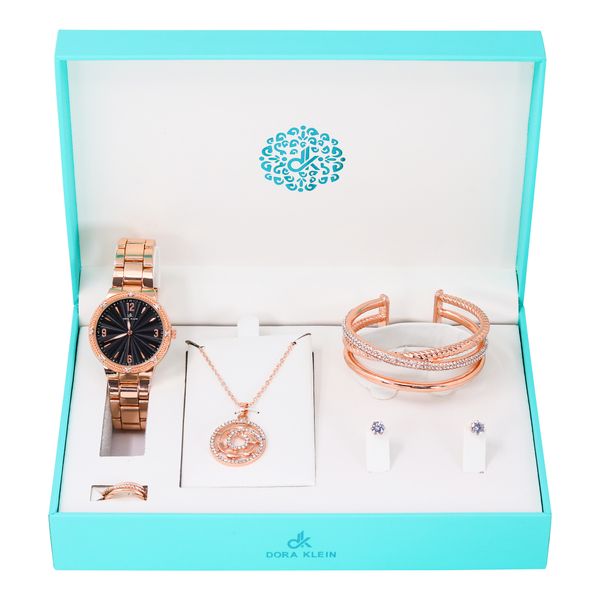 Ladies-Metal-Band-Watch-and-Necklace-Set - LMS-9958