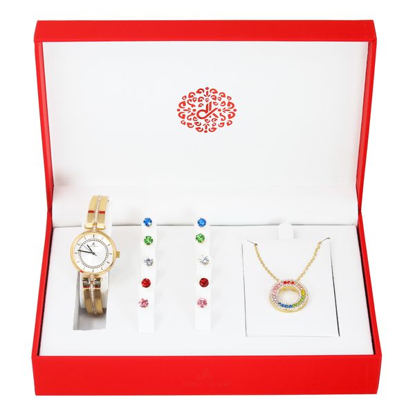 Ladies Metal Band Watch and Jewelry Set - LMMS-9522