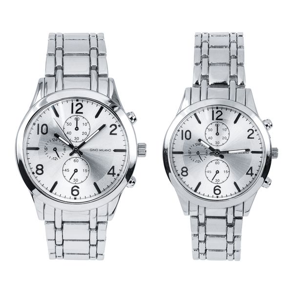 His and Her Matching Leather Band Watch Set - HH10061