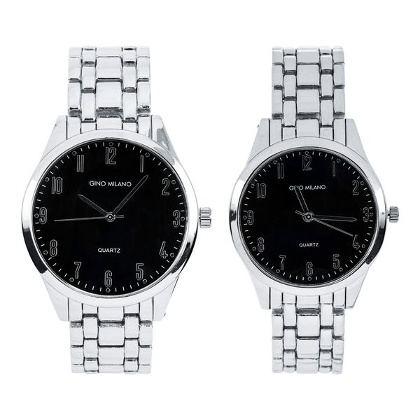 His and Her Matching Leather Band Watch Set - HH10060