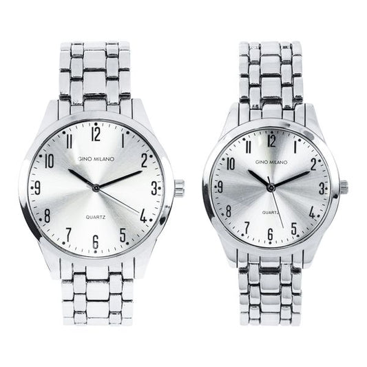 His and Her Matching Leather Band Watch Set - HH10060